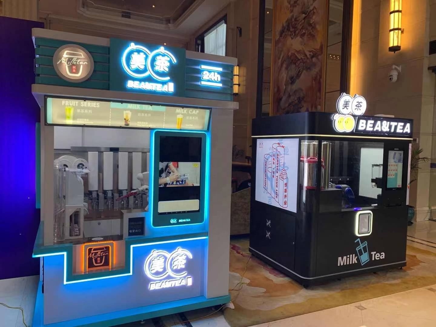 Robot Auto-selling Machine Unmanned Operation Robot Bubble Tea vending Machine