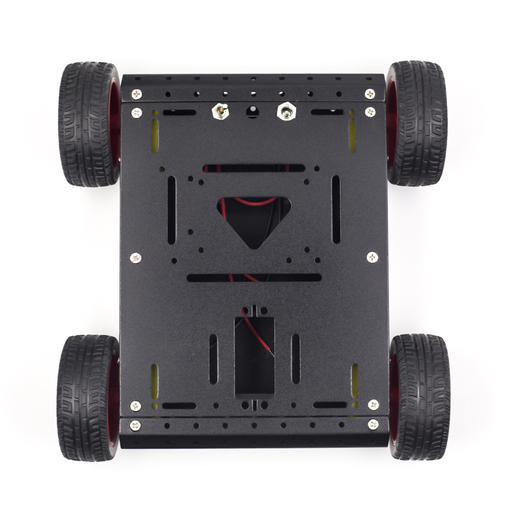 Metal Tank Robot Smart Car Chassis Black / Sliver