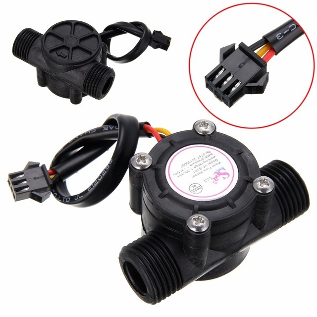 New 1Pc G1/2 1-30L/Min DC5V Water Flow Sensor Flowmeter Hall Flow Sensor Water Control Counter Switch