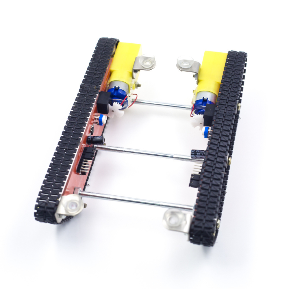 RoboWiz Tank Robot Smart Car Chassis + Acrylic Plate Track Integrated 2 Motors