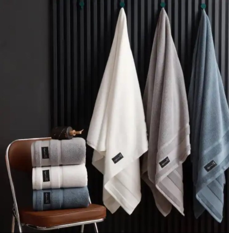 Bath Towels cotton custom logo Set Large Size Thick Terry Bath Towel Sets 100% Cotton Bath Towels For Hotel Home Textile