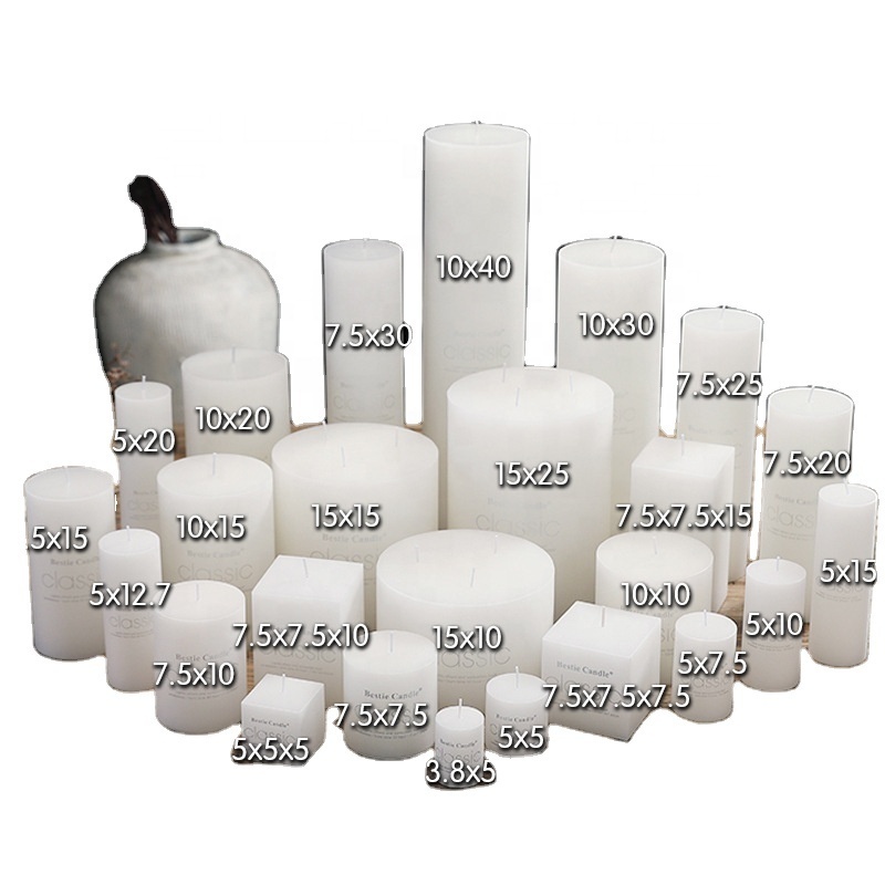 European style large white candles cylindrical candles birthdays weddings hotels high-end clubs  wholesale cross-border exports