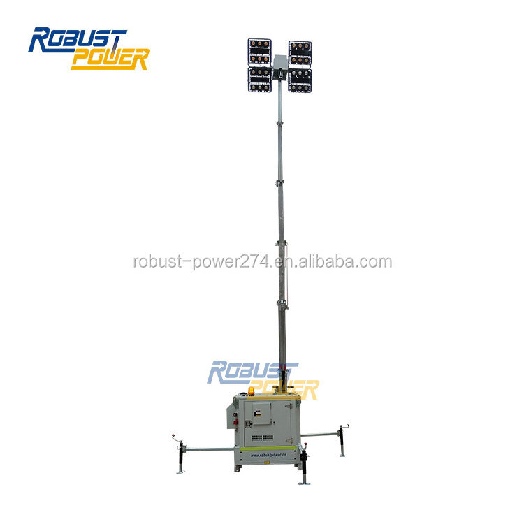 Hybrid Diesel battery Compact Portable Stadium Emergency  LED Light Tower