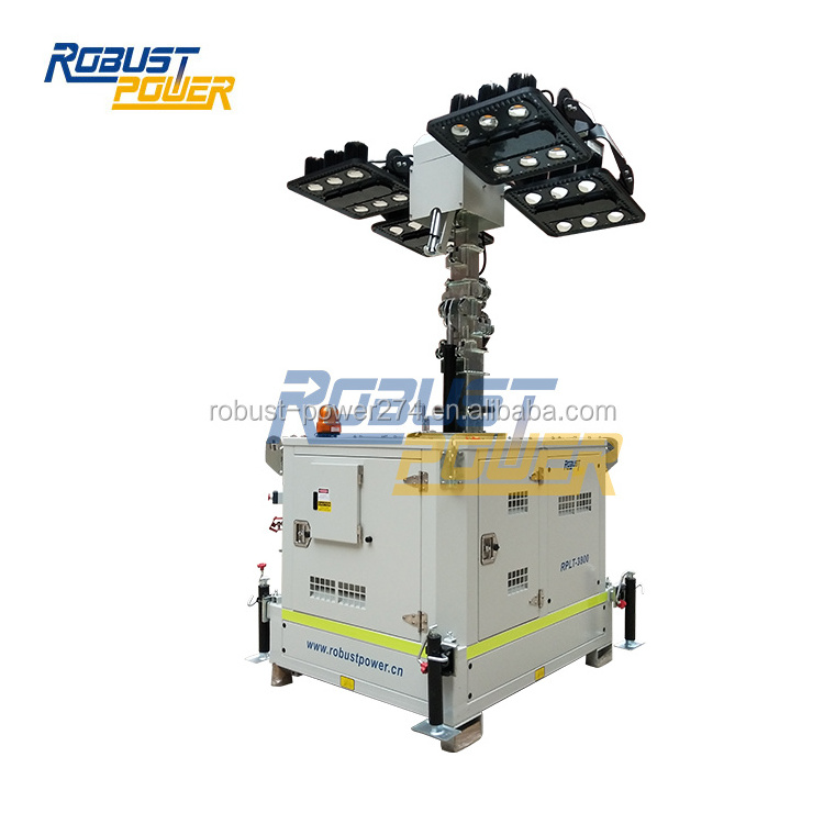 Hybrid Diesel battery Compact Portable Stadium Emergency  LED Light Tower