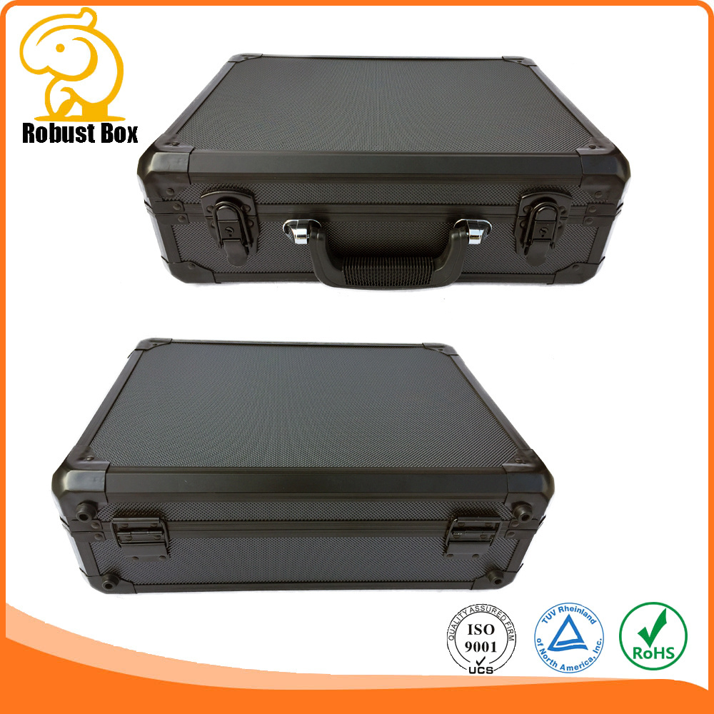 Hot sales high-end cheap aluminum metal suitcase with foam inside