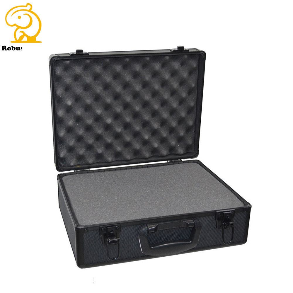 Hot sales high-end cheap aluminum metal suitcase with foam inside