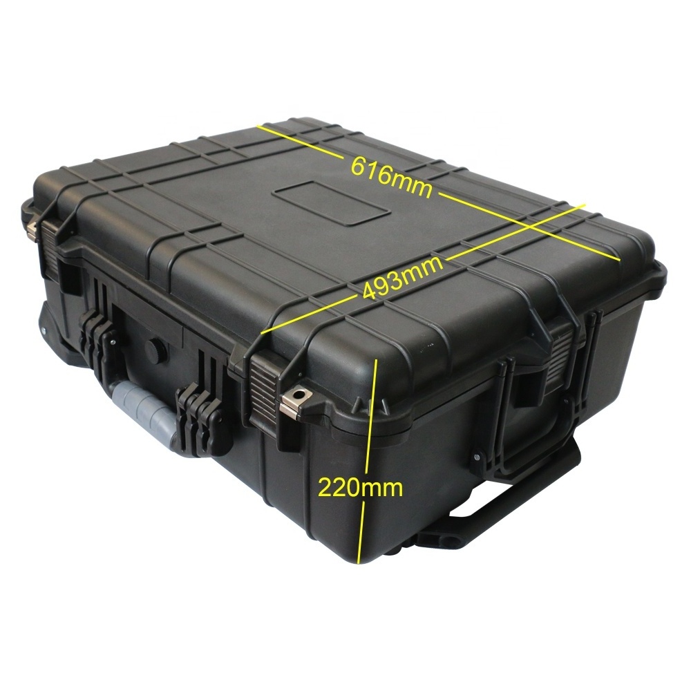 promotional heavy-duty hard plastic PP black watertight airtight luggage case for auto parts