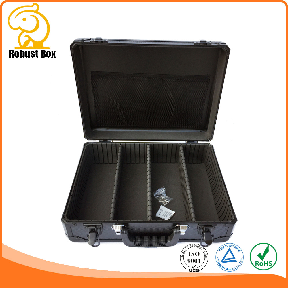 Hot sales high-end cheap aluminum metal suitcase with foam inside