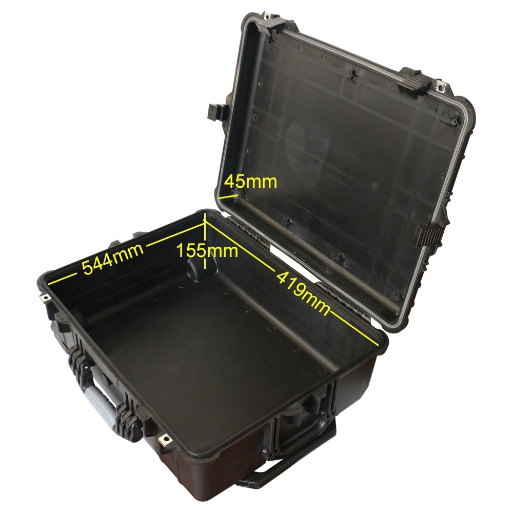 promotional heavy-duty hard plastic PP black watertight airtight luggage case for auto parts