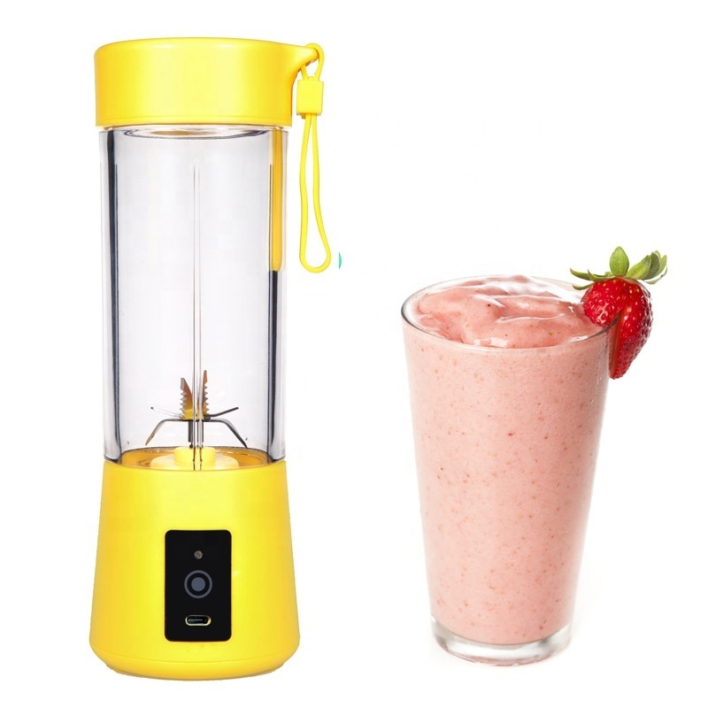 kitchen 400ML fruit juice with 6 blades small blender food mixers  rechargeable mini grinder for ice coffee