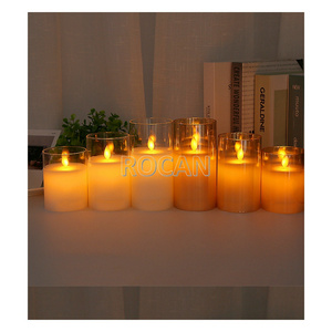 Flameless Candles Flameless Candlestick Remote Control Battery Candles No Wax Wedding Party Home Decoration