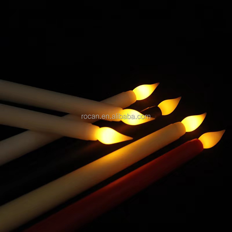 Battery Operated Taper Candles LED Flameless Candle Lights white black Long LED candle