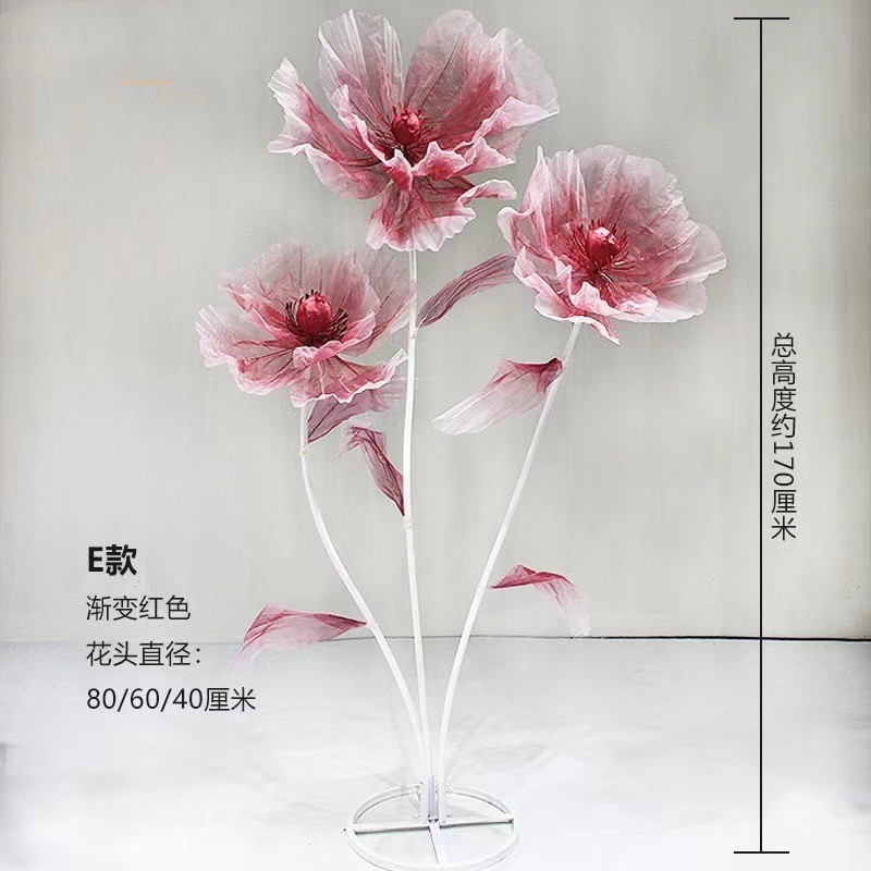 Wedding Decoration Handmade Silk Artificial Simulation Flower Large Giant Organza Flower