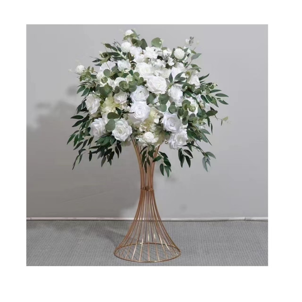 wedding flowers Silk artificial white rose hydrangeas wedding decoration table centerpiece flower ball