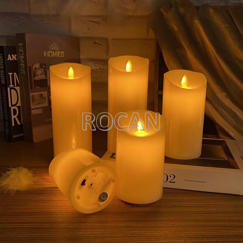 Flameless Candles Flameless Candlestick Remote Control Battery Candles No Wax Wedding Party Home Decoration