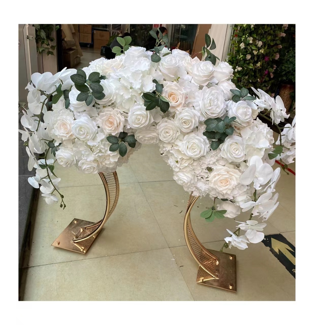 wedding flowers Silk artificial white rose hydrangeas wedding decoration table centerpiece flower ball