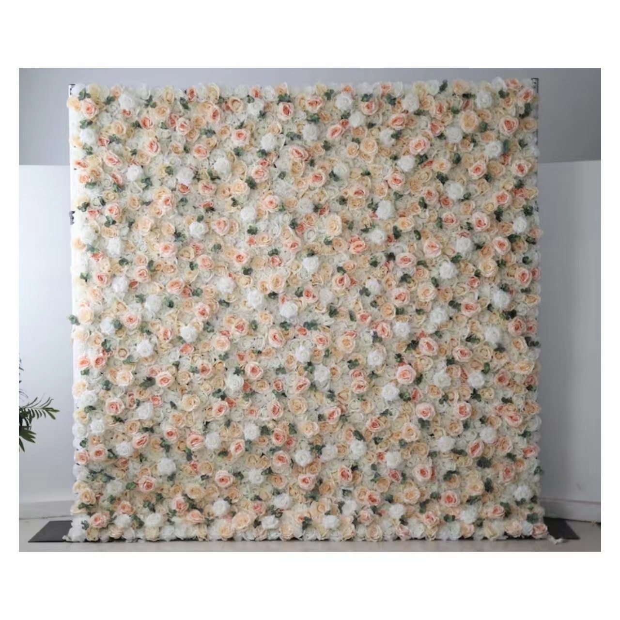 Artificial flower wall 8ft x 8ft roll up flower wall for wedding backdrop