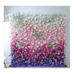 Artificial flower wall 8ft x 8ft roll up flower wall for wedding backdrop