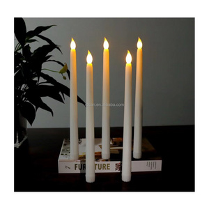 Battery Operated Taper Candles LED Flameless Candle Lights white black Long LED candle