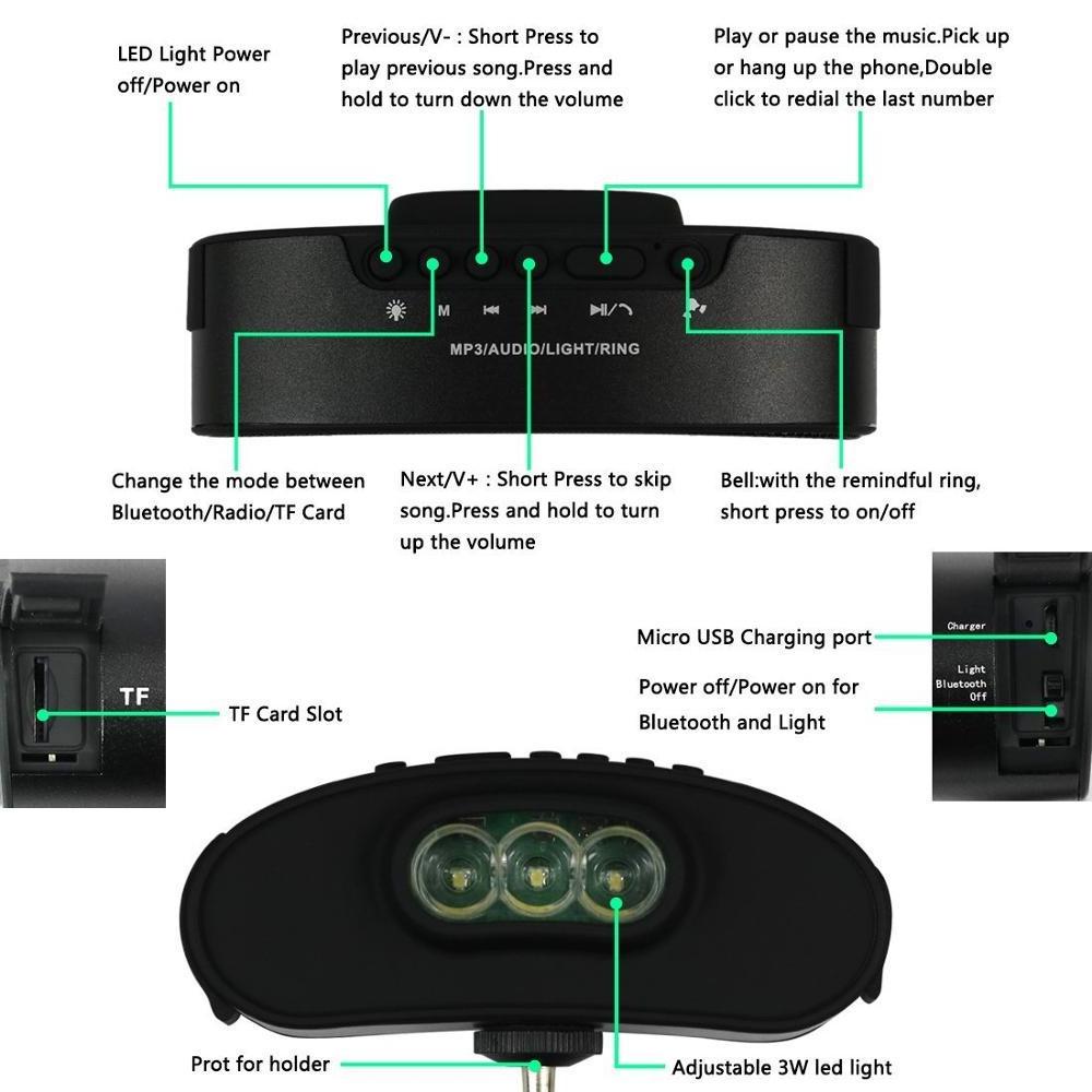 B6 Portable Outdoor Waterproof bluetooth bicycle speakers with FM radio led flashlight torch