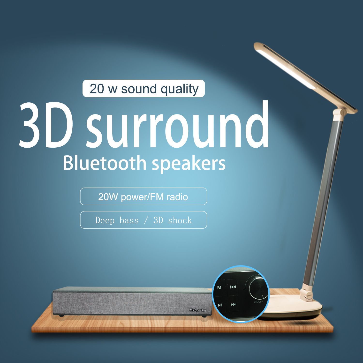 Woofer bluetooth soundbar speaker with 20W watts Output