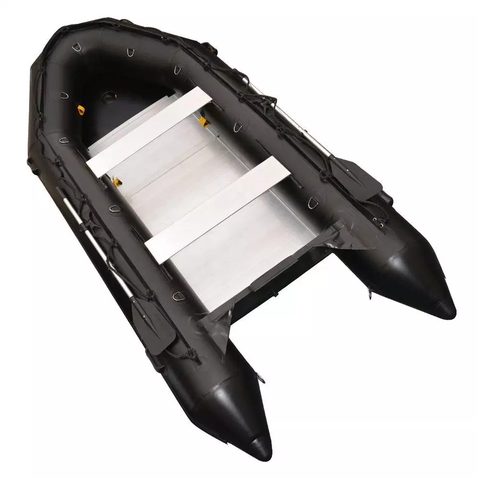 14ft Factory directly provide inflatable boat inflatable fishing rubber speed boat with aluminum floor