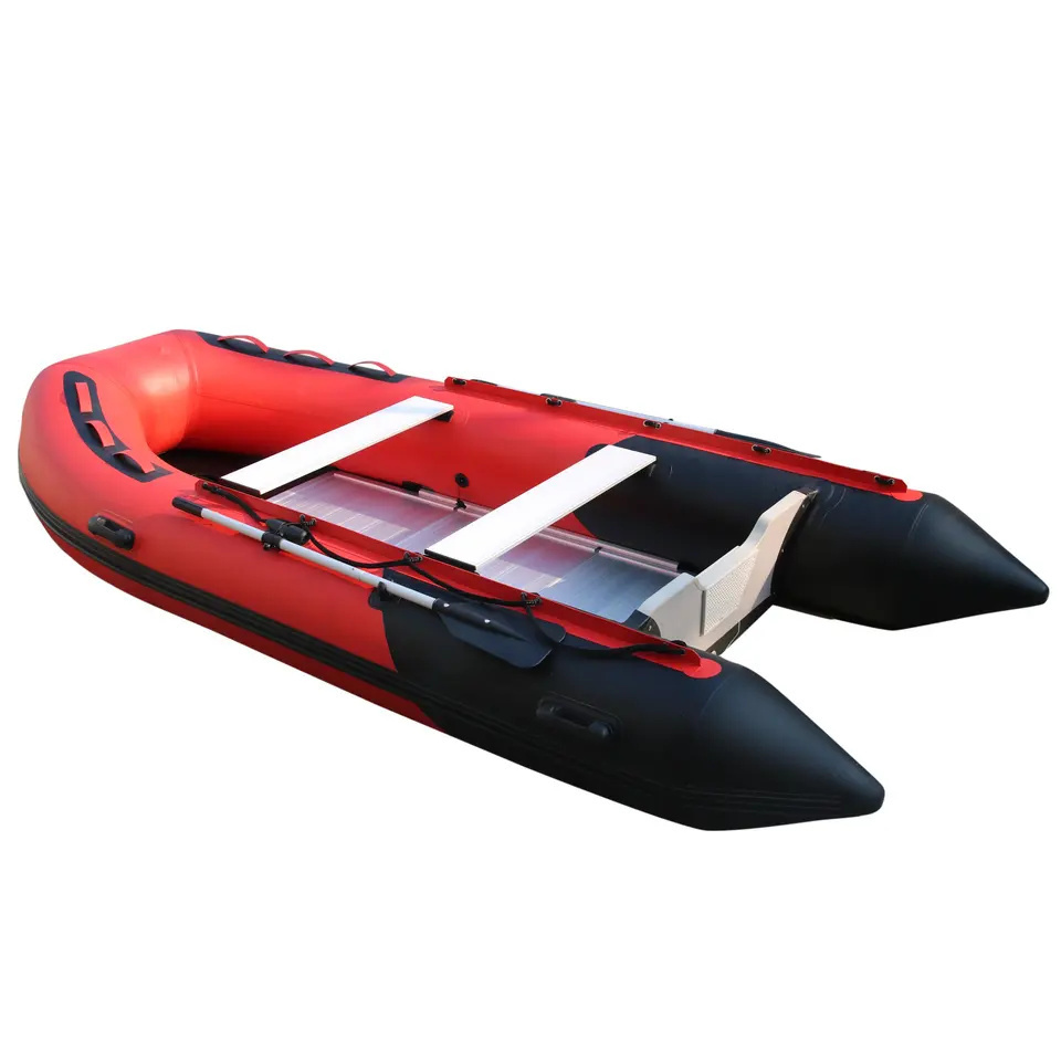 OEM 0.9mm 1.2mm zodiac PVC tube rigid inflatable fishing pontoon boats with CE certificate aluminum floor