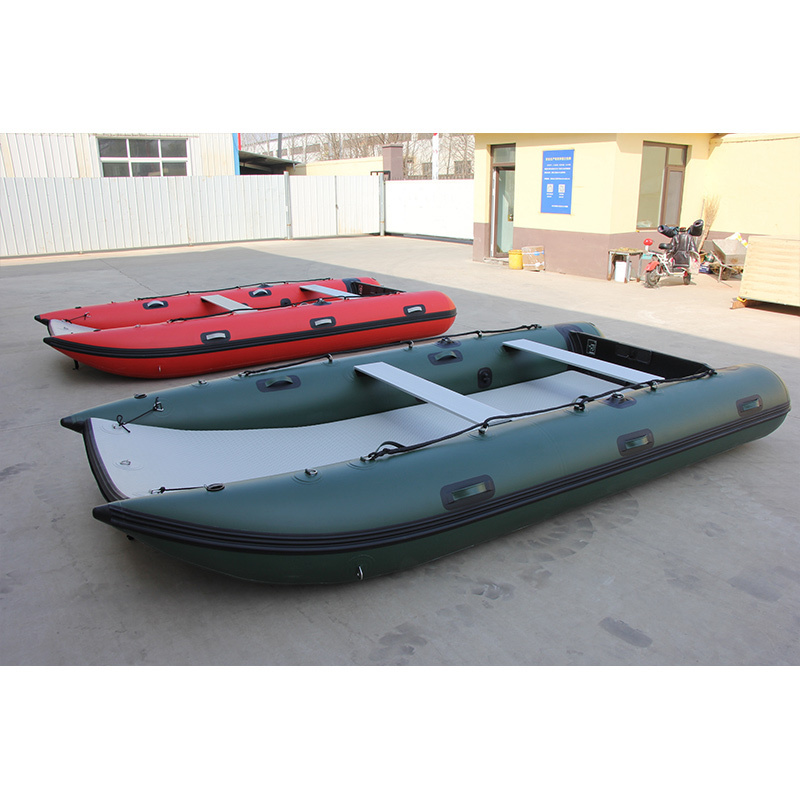 11 ft Inflatable Catamaran Inflatable Boat Dinghy Mini Cat Boat Gray