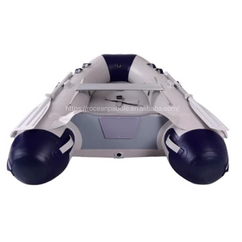 Ce Folding Air Deck Floor Mini Inflatable Boat with Electric Motor