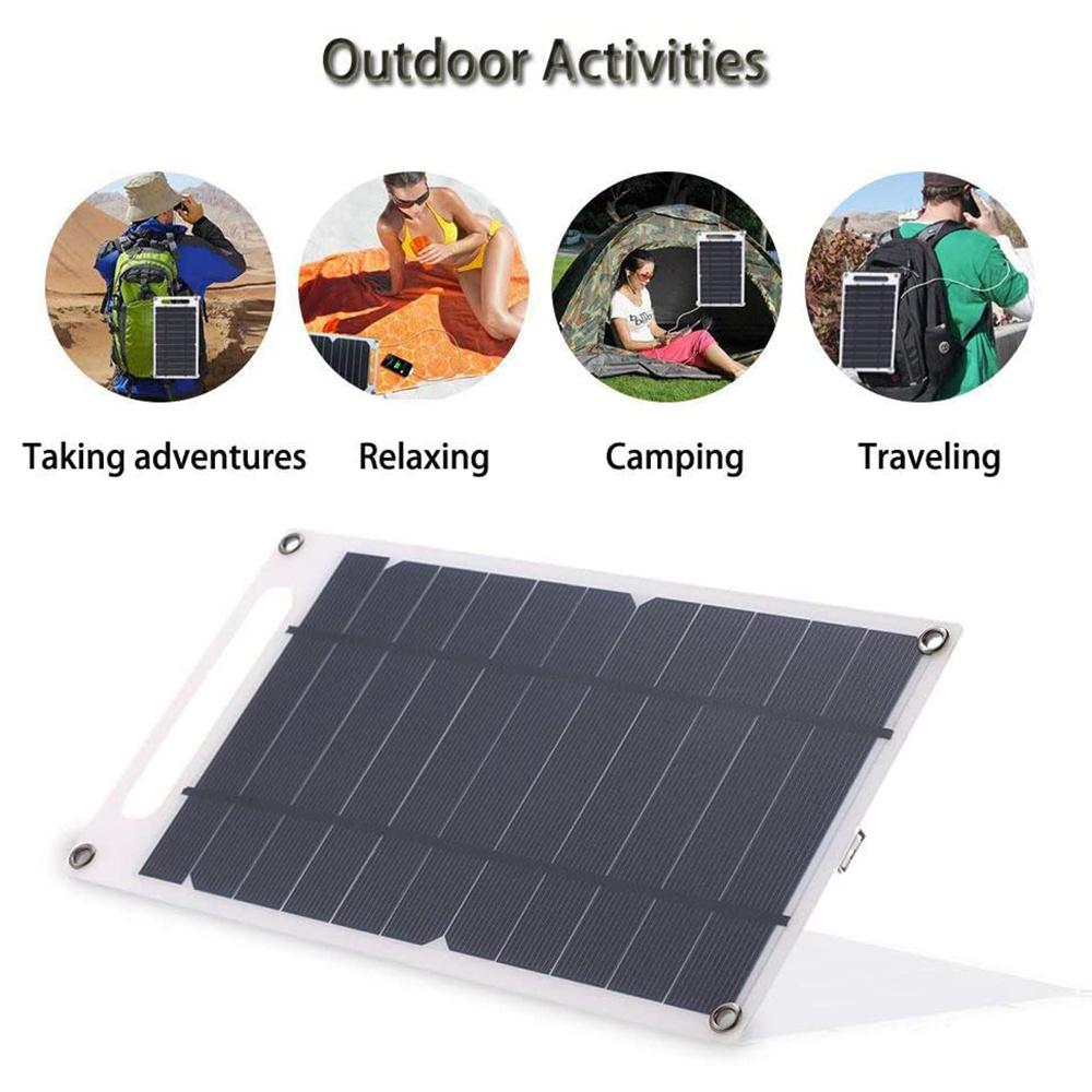 30W Portable Solar Panel 5V Solar Plate with USB Safe Charge Stabilize Battery Charger for Power Bank Phone Outdoor Camping Home