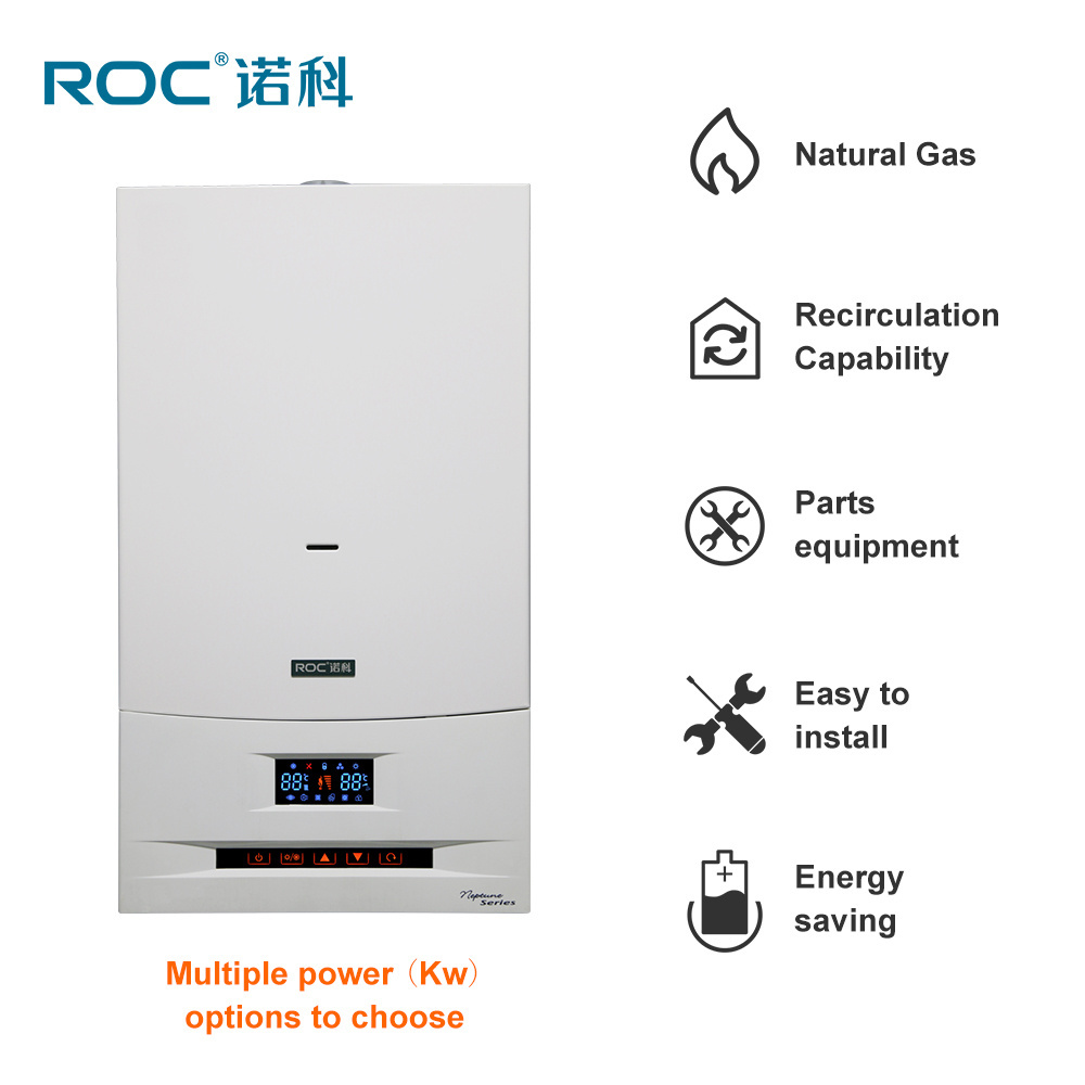 ROC Instahot Instant Water Heater Neptune series Kombi domestic wall mounted Natural Gas Tankless Indoor White for home