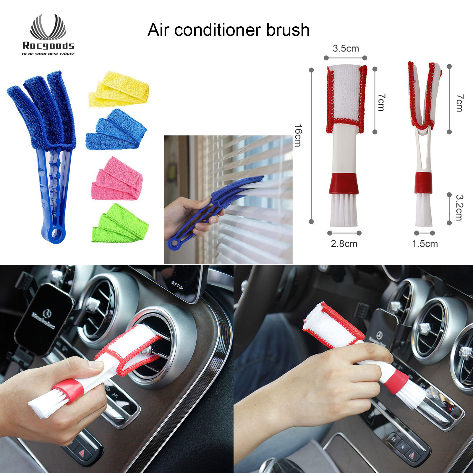 10 pcs car interior cleaning soft brush microfiber car brush car cleaning brush kit