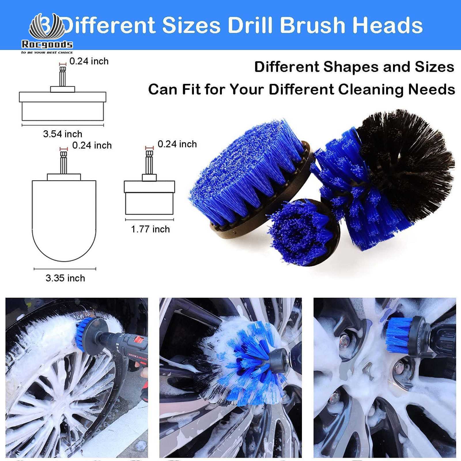 new style soft dust detailing rim wheel hand cleaning tire roller car wash brushes long handle cover set