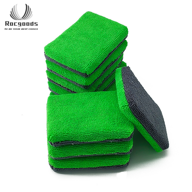 Car Detailing Microfiber Suede Cloth Nano Ceramic Coating Applicator Sponge