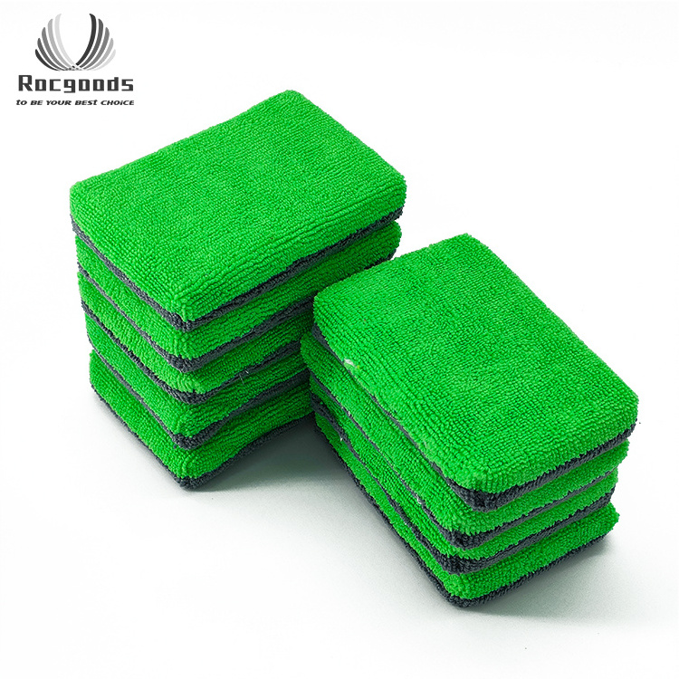 Car Detailing Microfiber Suede Cloth Nano Ceramic Coating Applicator Sponge