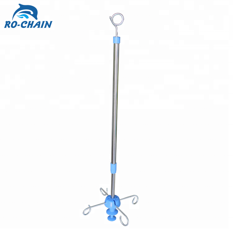 RC-DA9 Stainless steel medical hospital bed  infusion 1 hook ceiling mounted iv pole iv drip stand