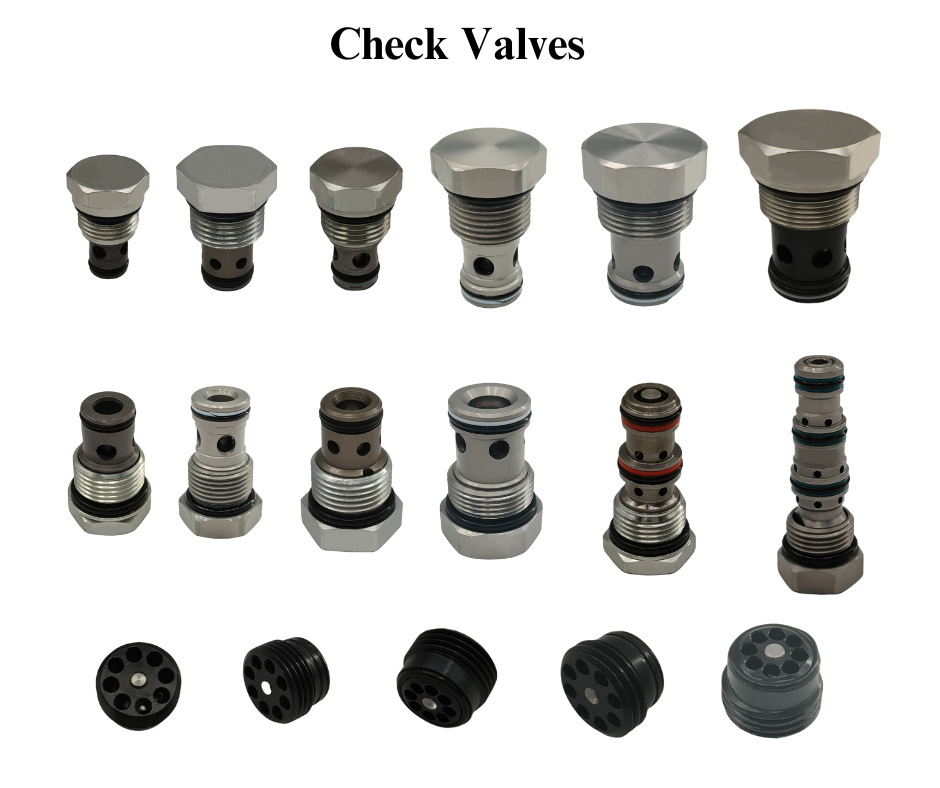 High performance hydraulic valves for oil flow screw-in cartridge valves construction machinery parts