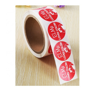 Custom plastic round sticker on rolls