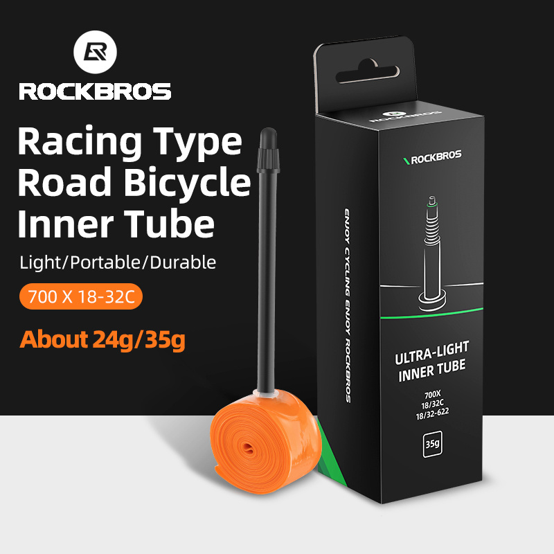 ROCKBROS Inner Tube TPU 24g 35g Ultralight Bicycle Inner Tube 700C 65mm 85mm for Road Bike Inner Tube Tire 700C