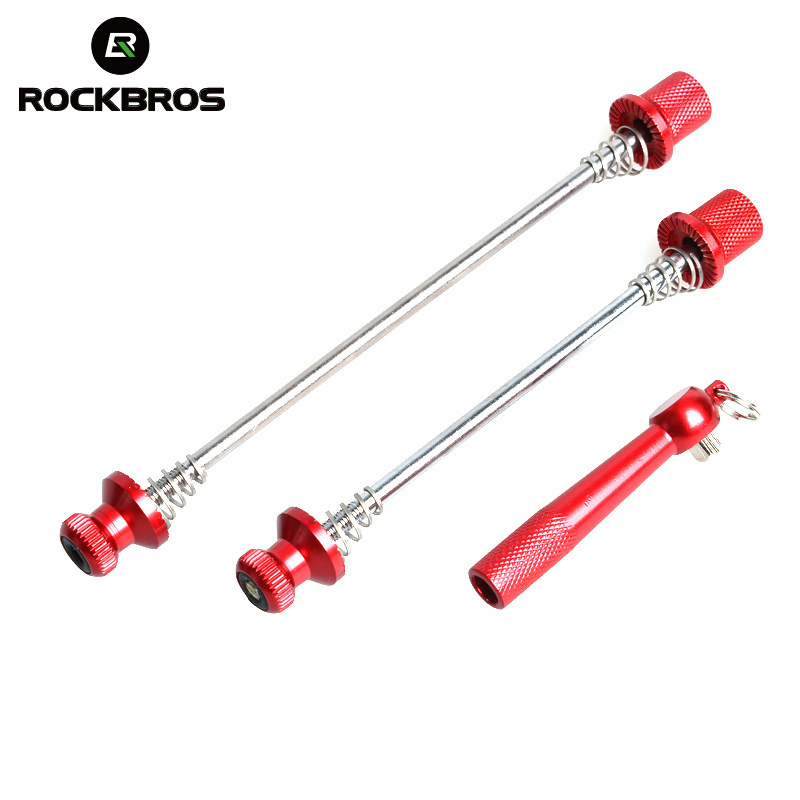 ROCKBROS High Security Anti Theft Skewers Lock Bicycle Parts MTB Cycling Quick Release Wheels Lock