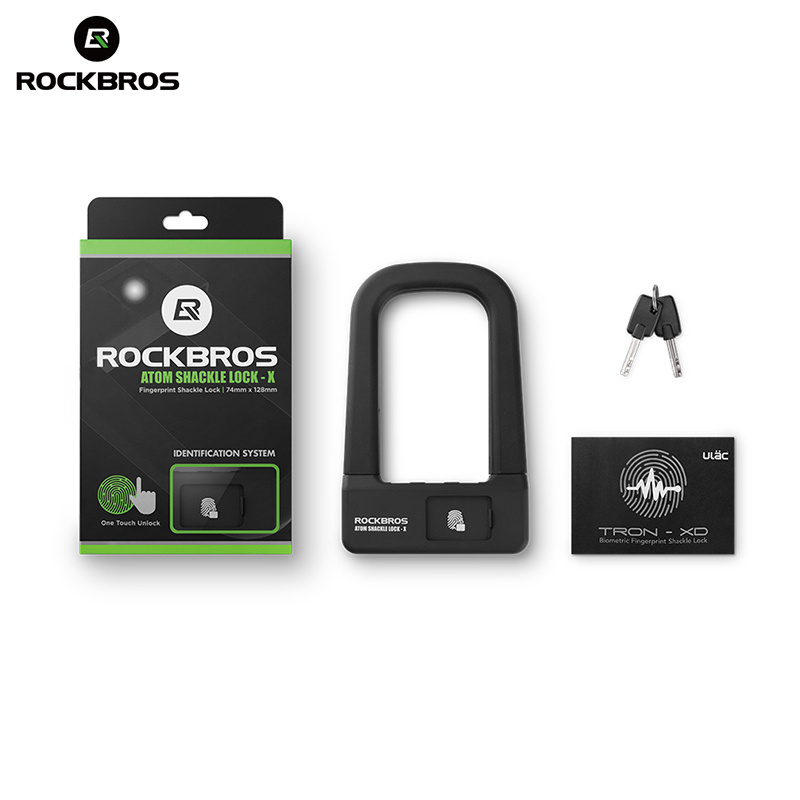 ROCKBROS Fingerprint Anti theft High Security BIcycle Motorcycle Lock Bicycle U Lock