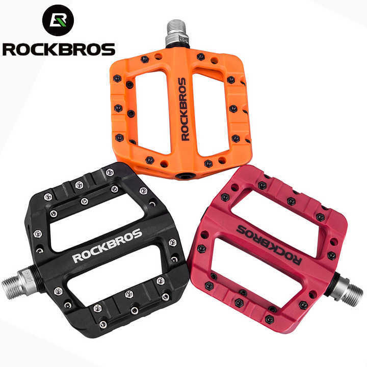 ROCKBROS MTB Bike Pedal Bicicleta Ultralight Seal Bearings Nylon Pedals Cycling Durable Bicycle Pedal