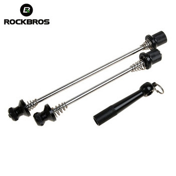 ROCKBROS High Security Anti Theft Skewers Lock Bicycle Parts MTB Cycling Quick Release Wheels Lock