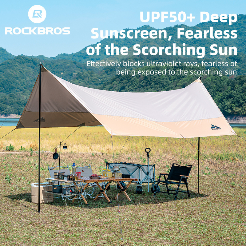 ROCKBROS Outdoor camping canopy tent Anti-UV Sun Shade cloth rainproof fly tarp Beach Tent Sunshade Canopy