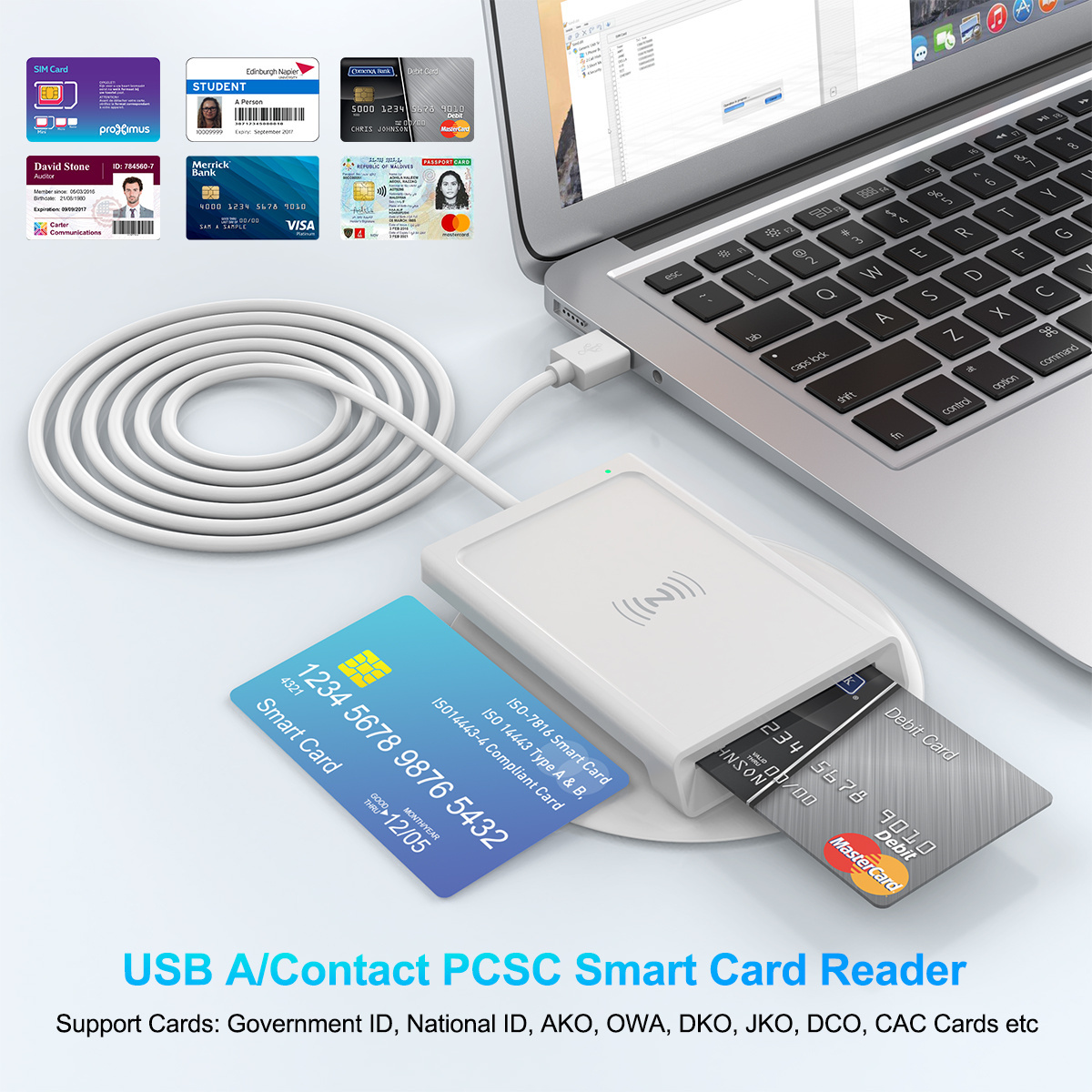 USB ID chip ISO7816 emv microchips smart payment credit phone NFC RFID contactless card reader