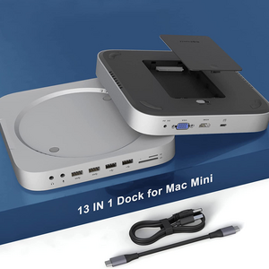 12 in 1 Type C Hub USB 3.0 Multiport HDMI Adapter Type-C Aluminum Stand Hub For Mac Mini Docking Station