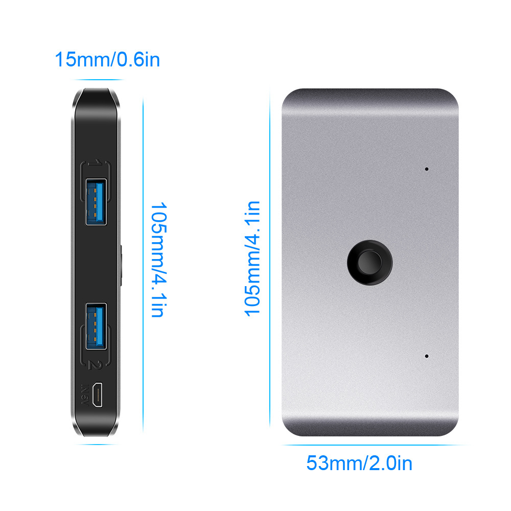 1.5M USB 3.0 A to A Cable Switcher Box 2 In 4 Output USB 3.0 KM Switch for 2 PCs Sharing Mouse Keyboard Scanner Printer