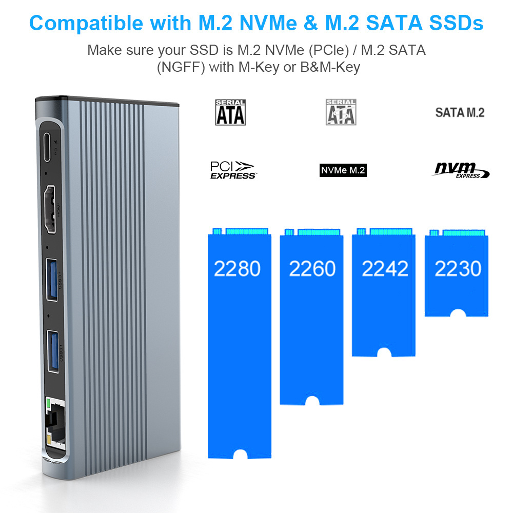 Nas Server Hard Disk Disco Externo Raid SSD Nvme M.2 Dock Sata enclosure HDD Docking Station