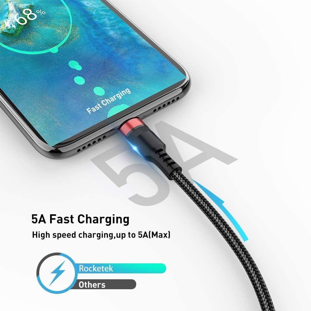 High quality 16ft 5A/40W USB A to USB C fast charging USB type C charger data cable