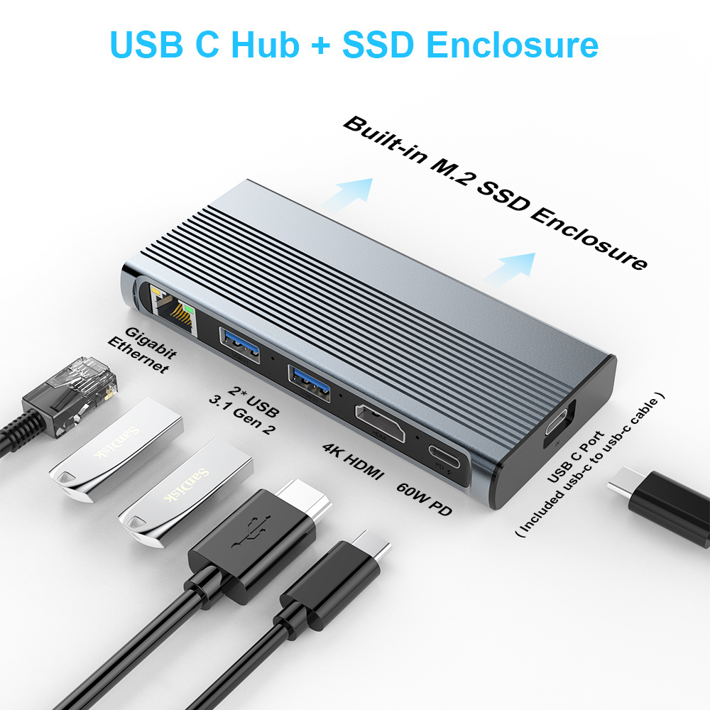 Nas Server Hard Disk Disco Externo Raid SSD Nvme M.2 Dock Sata enclosure HDD Docking Station